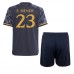 Real Madrid Ferland Mendy #23 Dětské Oblečení Venkovní Dres 2023-24 Krátkým Rukávem (+ trenýrky)